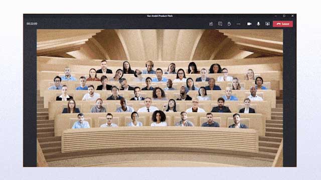 Together Mode - Microsoft Teams video conference